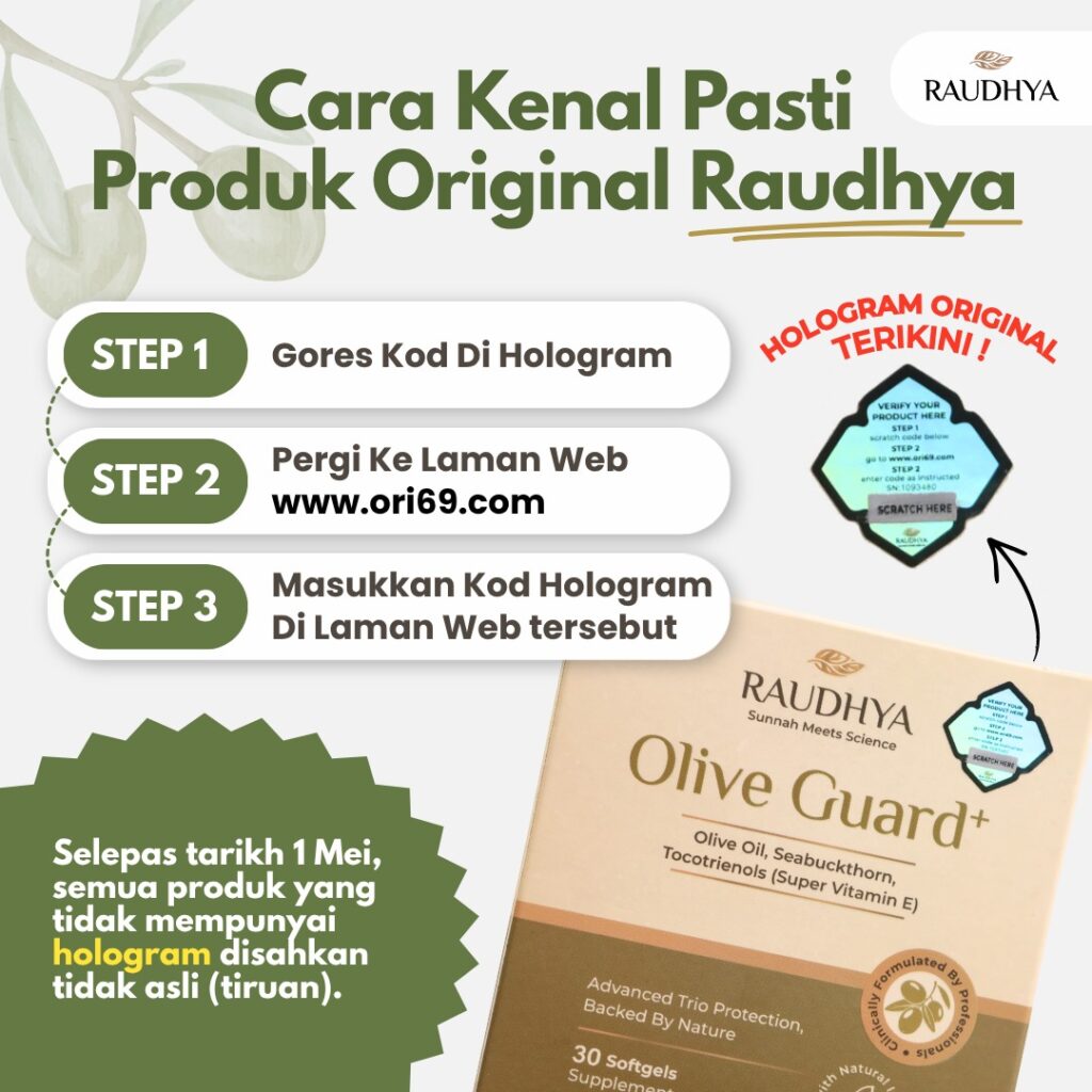 Cara kenal pasti produk original Raudhya